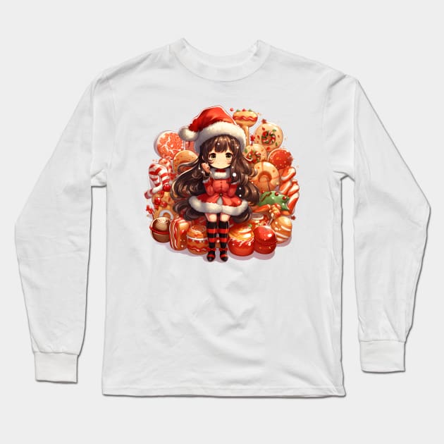 Christmas With Your Favorite Anime Long Sleeve T-Shirt by ragil_studio